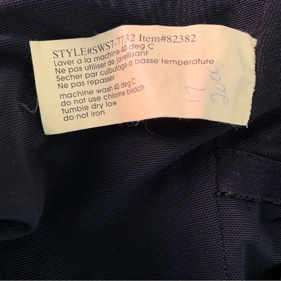 Vintage Sears Tradition Modest Black One Piece Skirted Swimsuit Size 12 Retro - Picture 10 of 11